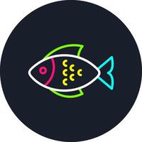 Fish Line Multi Color Design vector