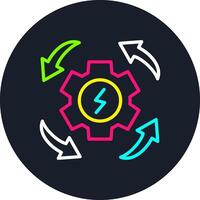 Energy Line Multi Color Design vector