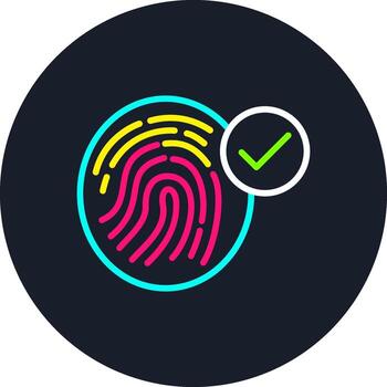 Fingerprint Line Multi Color Design vector