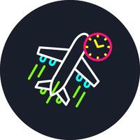 Delayed Line Multi Color Design vector