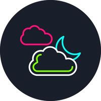 Night Line Multi Color Design vector