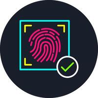 Biometric Recognition Line Multi Color Design vector