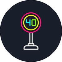 Speed Limit Line Multi Color Design vector