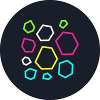 Rocks Line Multi Color Design vector