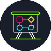 Task planning Line Multi Color Design vector
