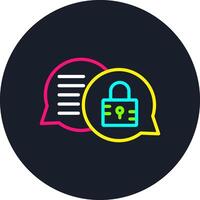 Chat Line Multi Color Design vector