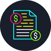 Money Line Multi Color Design vector