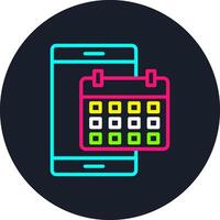 Smartphone Line Multi Color Design vector