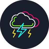 Thunder Line Multi Color Design vector