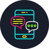 Mobile Line Multi Color Design vector