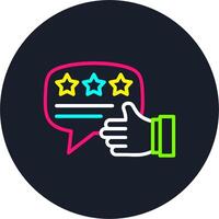 Rating Line Multi Color Design vector