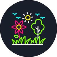 Grass Line Multi Color Design vector