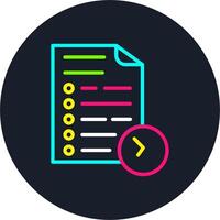 Bullet list Line Multi Color Design vector