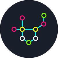 Molecular Line Multi Color Design vector