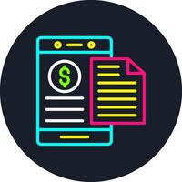 Financial Line Multi Color Design vector