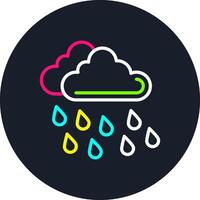 Rain Line Multi Color Design vector
