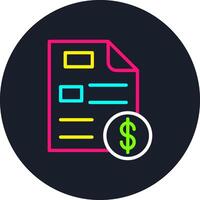Invoice Line Multi Color Design vector