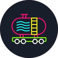 Tanker Line Multi Color Design vector