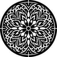 Vintage Mandala Pattern and Round Mandala Design shape decorative Floral design Silhouette Motif Pattern vector