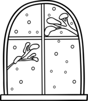 Snow Window scenery Coloring Image png