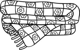 Groovy Winter Blanket doodle Coloring Image png