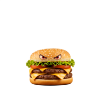 Angry Looks Cheeseburger Slice of Life png