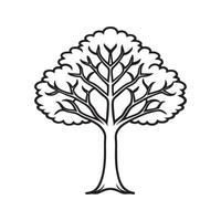 Tree line art vector