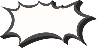 Manga speech bubble for text with bomb explosion effect. Comic pop art frame. Chat shape for shock shout and scream action messages. Irregular anime template. png