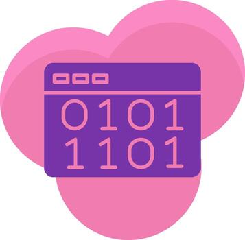 binario código icono diseño símbolo vector