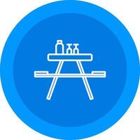 Picnic Table Icon Design Symbol vector