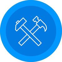 Crossed Hammers Icon Design Symbol vector