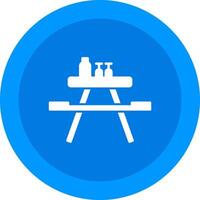 Picnic Table Icon Design Symbol vector