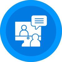 Online Interview Icon Design Symbol vector