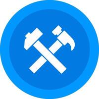 Crossed Hammers Icon Design Symbol vector