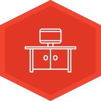 Tv Table Icon Design Symbol vector
