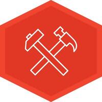 Crossed Hammers Icon Design Symbol vector