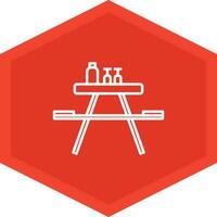 Picnic Table Icon Design Symbol vector