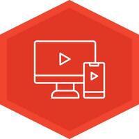 Screen Mirroring Icon Design Symbol vector