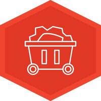 Mining Cart Icon Design Symbol vector