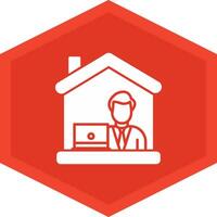 Work From Home Icon Design Symbol vector