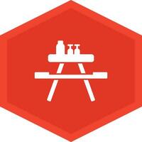 Picnic Table Icon Design Symbol vector
