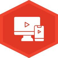 Screen Mirroring Icon Design Symbol vector