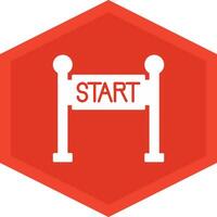 Start Line Icon Design Symbol vector