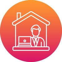 Work From Home Icon Design Symbol vector