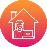 Work From Home Icon Design Symbol vector