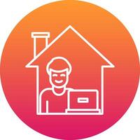 Work From Home Icon Design Symbol vector