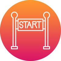 Start Line Icon Design Symbol vector