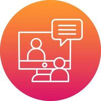 Online Interview Icon Design Symbol vector
