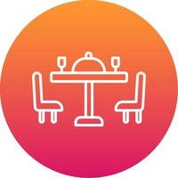 Dining Table Icon Design Symbol vector