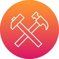 Crossed Hammers Icon Design Symbol vector